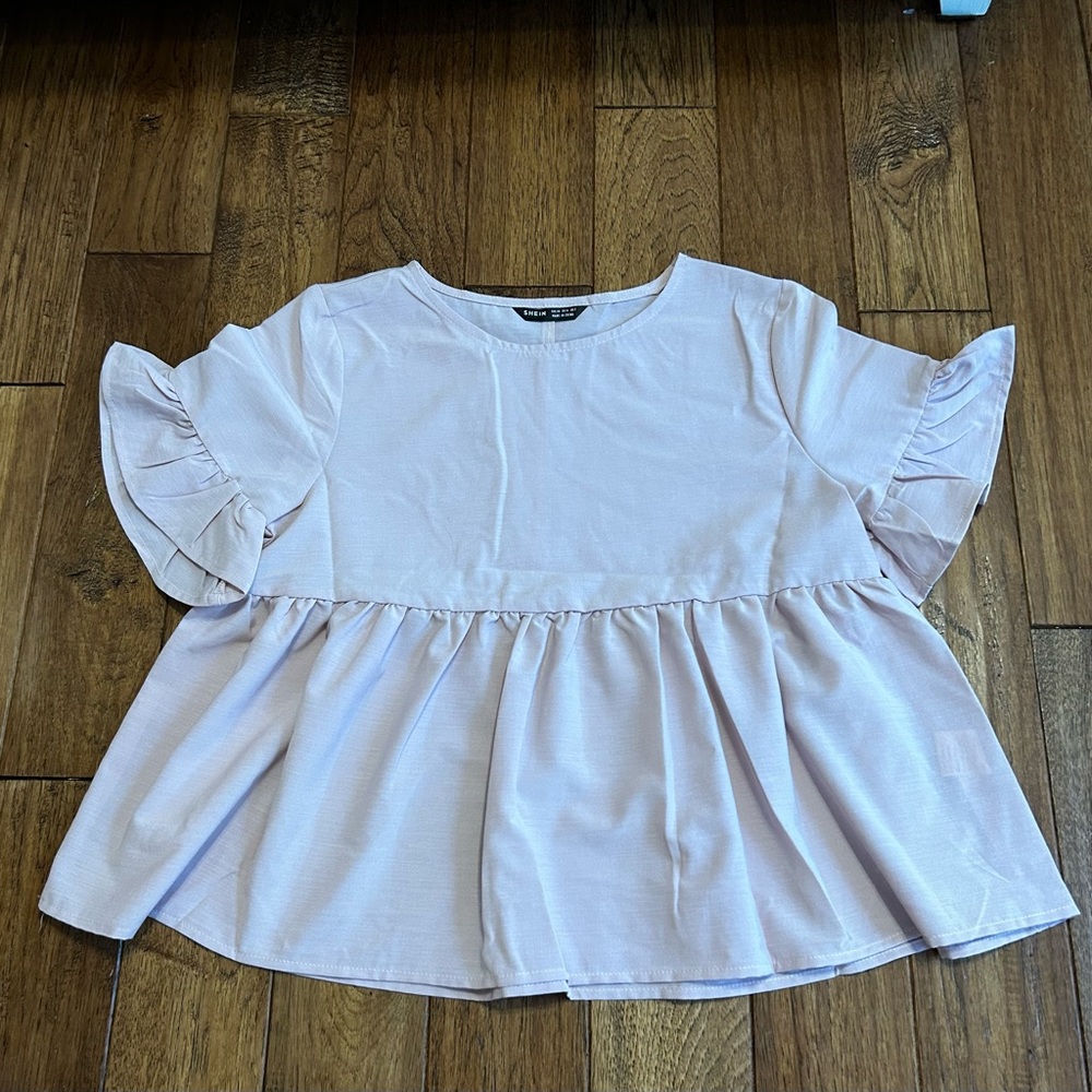 pink shein blouse